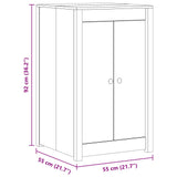 vidaXL Buitenkeukenkast MEPPEL Natuurlijk Douglas 55 x 55 x 92 cm