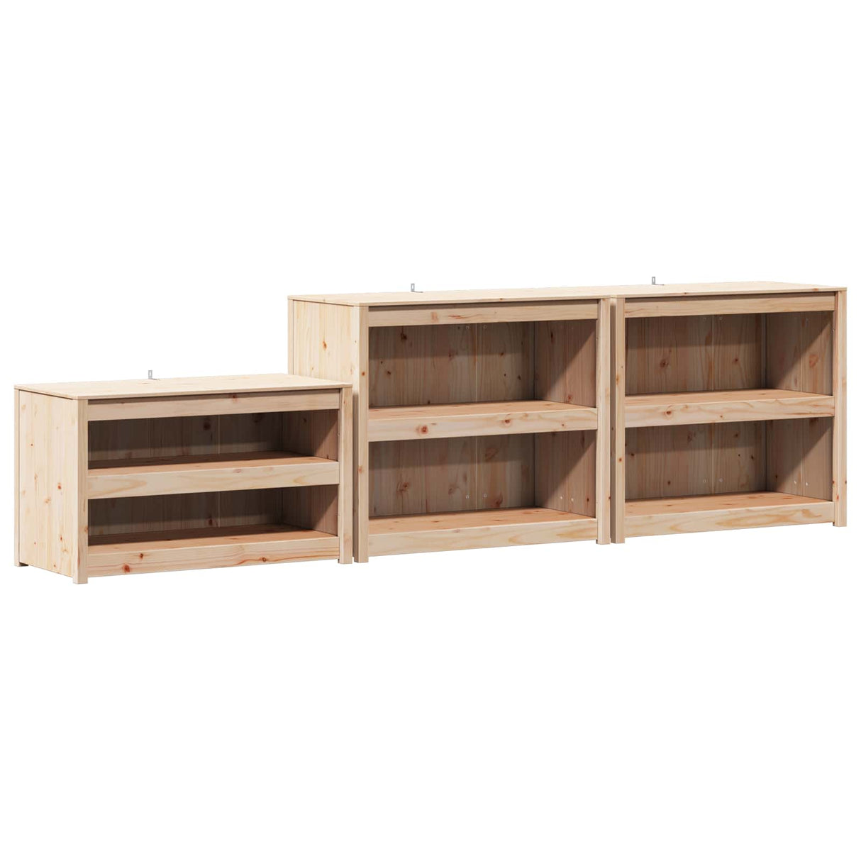 vidaXL Buitenkeukenkast met plank MEPPEL 3 pcs Natuurlijk Douglas