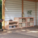 vidaXL Buitenkeukenkast met plank MEPPEL 3 pcs Natuurlijk Douglas