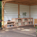 vidaXL Outdoor Kitchen Cabinet MEPPEL 4 pcs Natural Douglas
