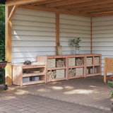 vidaXL Outdoor Kitchen Cabinet MEPPEL 4 pcs Natural Douglas