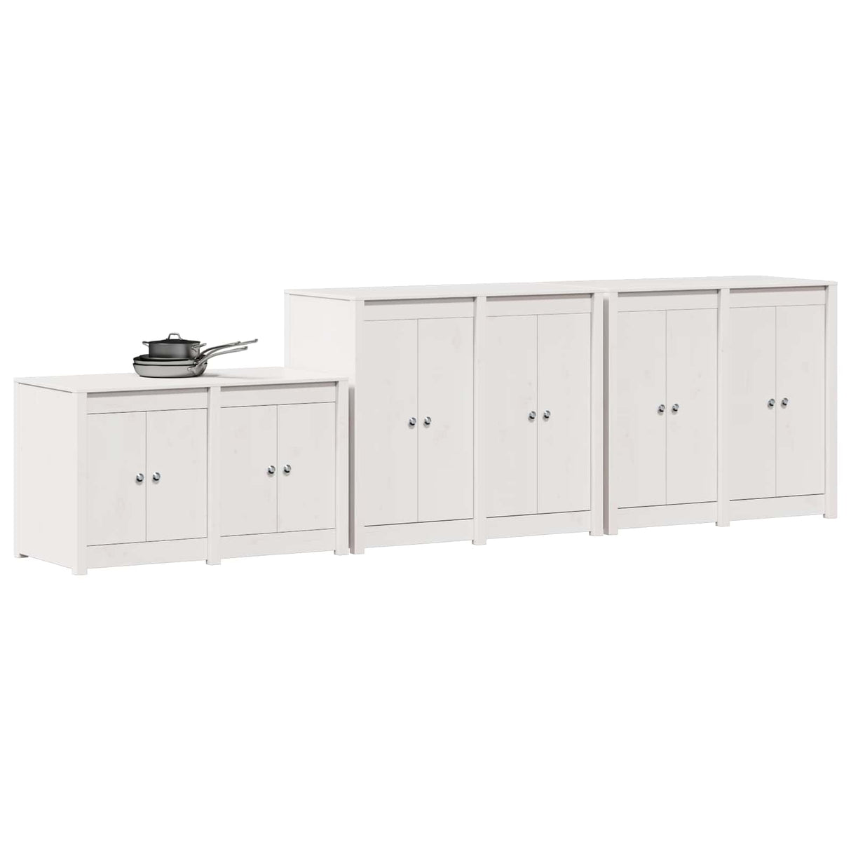 vidaXL Outdoor Kitchen Cabinet MEPPEL 3 pcs Natural Douglas