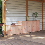 vidaXL Outdoor Kitchen Cabinet MEPPEL 3 pcs Natural Douglas