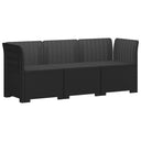 vidaXL 3-Zits Tuinbank Rattan Look PP Antraciet