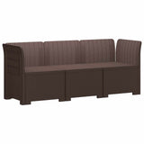 vidaXL 3-Zits Tuinbank Rattan Look PP Antraciet