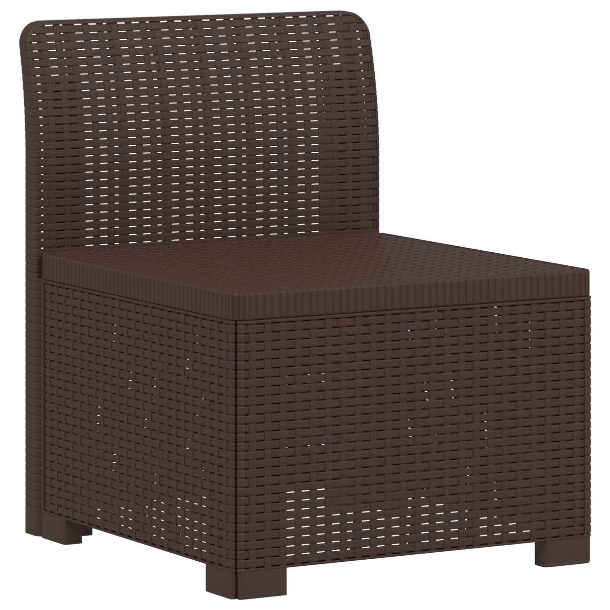 vidaXL 3-Zits Tuinbank Rattan Look PP Antraciet