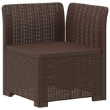 vidaXL 3-Zits Tuinbank Rattan Look PP Antraciet