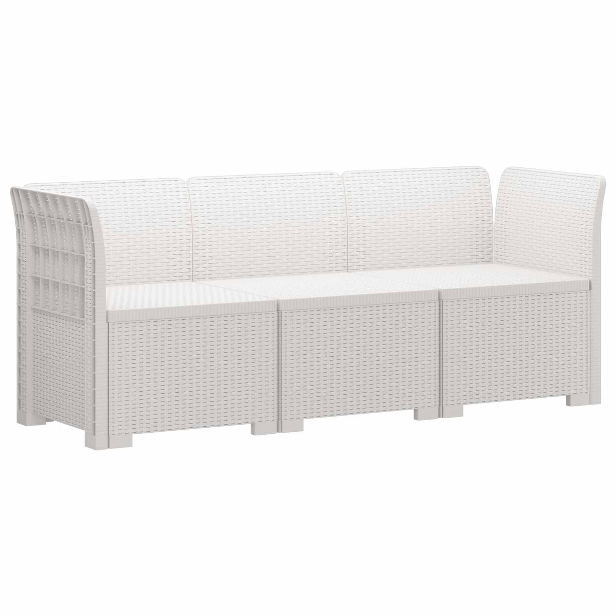 vidaXL 3-Zits Tuinbank Rattan Look PP Antraciet