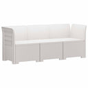 vidaXL 3-Zits Tuinbank Rattan Look PP Antraciet
