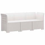 vidaXL 3-Zits Tuinbank Rattan Look PP Antraciet