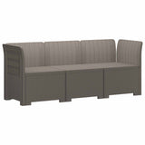 vidaXL 3-Zits Tuinbank Rattan Look PP Antraciet