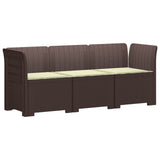 vidaXL 3-Zits Tuinbank Rattan Look PP Antraciet