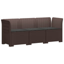 vidaXL 3-Zits Tuinbank Rattan Look PP Antraciet