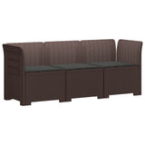 vidaXL 3-Zits Tuinbank Rattan Look PP Antraciet