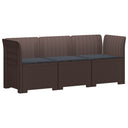 vidaXL 3-Zits Tuinbank Rattan Look PP Antraciet