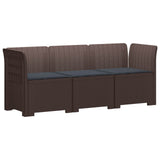 vidaXL 3-Zits Tuinbank Rattan Look PP Antraciet