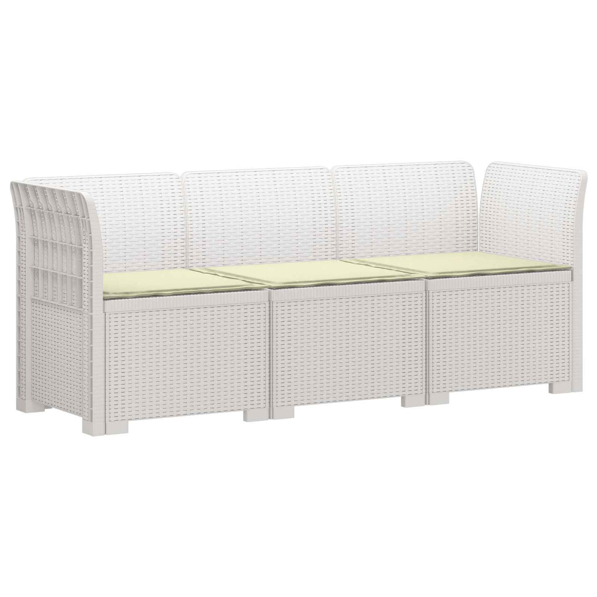 vidaXL 3-Zits Tuinbank Rattan Look PP Antraciet