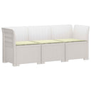 vidaXL 3-Zits Tuinbank Rattan Look PP Antraciet