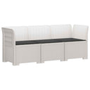 vidaXL 3-Zits Tuinbank Rattan Look PP Antraciet