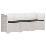 vidaXL 3-Zits Tuinbank Rattan Look PP Antraciet