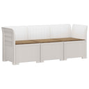 vidaXL 3-Zits Tuinbank Rattan Look PP Antraciet