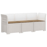 vidaXL 3-Zits Tuinbank Rattan Look PP Antraciet