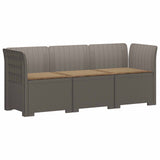vidaXL 3-Zits Tuinbank Rattan Look PP Antraciet