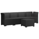 vidaXL 4-Zits Tuin Sofa Rieten Look PP Antraciet
