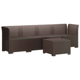 vidaXL 4-Zits Tuin Sofa Rieten Look PP Antraciet