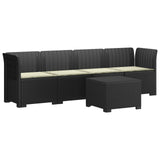 vidaXL 4-Zits Tuin Sofa Rieten Look PP Antraciet