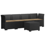 vidaXL 4-Zits Tuin Sofa Rieten Look PP Antraciet