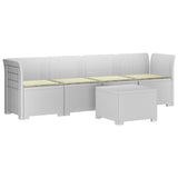 vidaXL 4-Zits Tuin Sofa Rieten Look PP Antraciet
