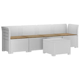 vidaXL 4-Zits Tuin Sofa Rieten Look PP Antraciet