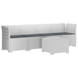 vidaXL 4-Zits Tuin Sofa Rieten Look PP Antraciet