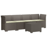 vidaXL 4-Zits Tuin Sofa Rieten Look PP Antraciet