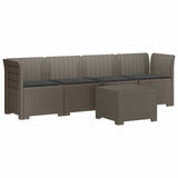 vidaXL 4-Zits Tuin Sofa Rieten Look PP Antraciet