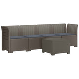 vidaXL 4-Zits Tuin Sofa Rieten Look PP Antraciet