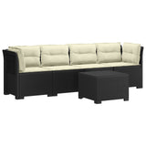 vidaXL 4-Zits Tuin Sofa Rieten Look PP Antraciet