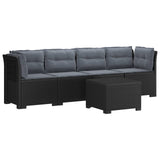 vidaXL 4-Zits Tuin Sofa Rieten Look PP Antraciet