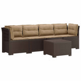 vidaXL 4-Zits Tuin Sofa Rieten Look PP Antraciet