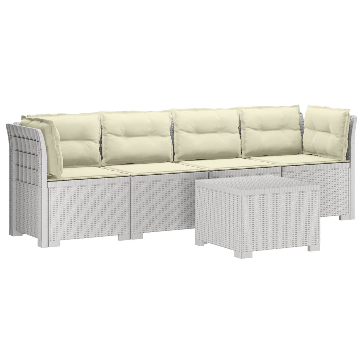 vidaXL 4-Zits Tuin Sofa Rieten Look PP Antraciet