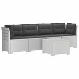vidaXL 4-Zits Tuin Sofa Rieten Look PP Antraciet