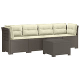 vidaXL 4-Zits Tuin Sofa Rieten Look PP Antraciet