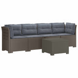 vidaXL 4-Zits Tuin Sofa Rieten Look PP Antraciet