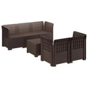 vidaXL 5-Zits Tuinbank Rattanlook PP Antraciet