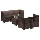vidaXL 5-Zits Tuinbank Rattanlook PP Antraciet
