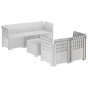 vidaXL 5-Zits Tuinbank Rattanlook PP Antraciet
