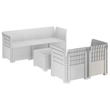 vidaXL 5-Zits Tuinbank Rattanlook PP Antraciet