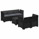 vidaXL 5-Zits Tuinbank Rattanlook PP Antraciet
