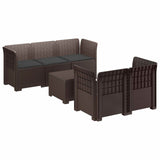 vidaXL 5-Zits Tuinbank Rattanlook PP Antraciet